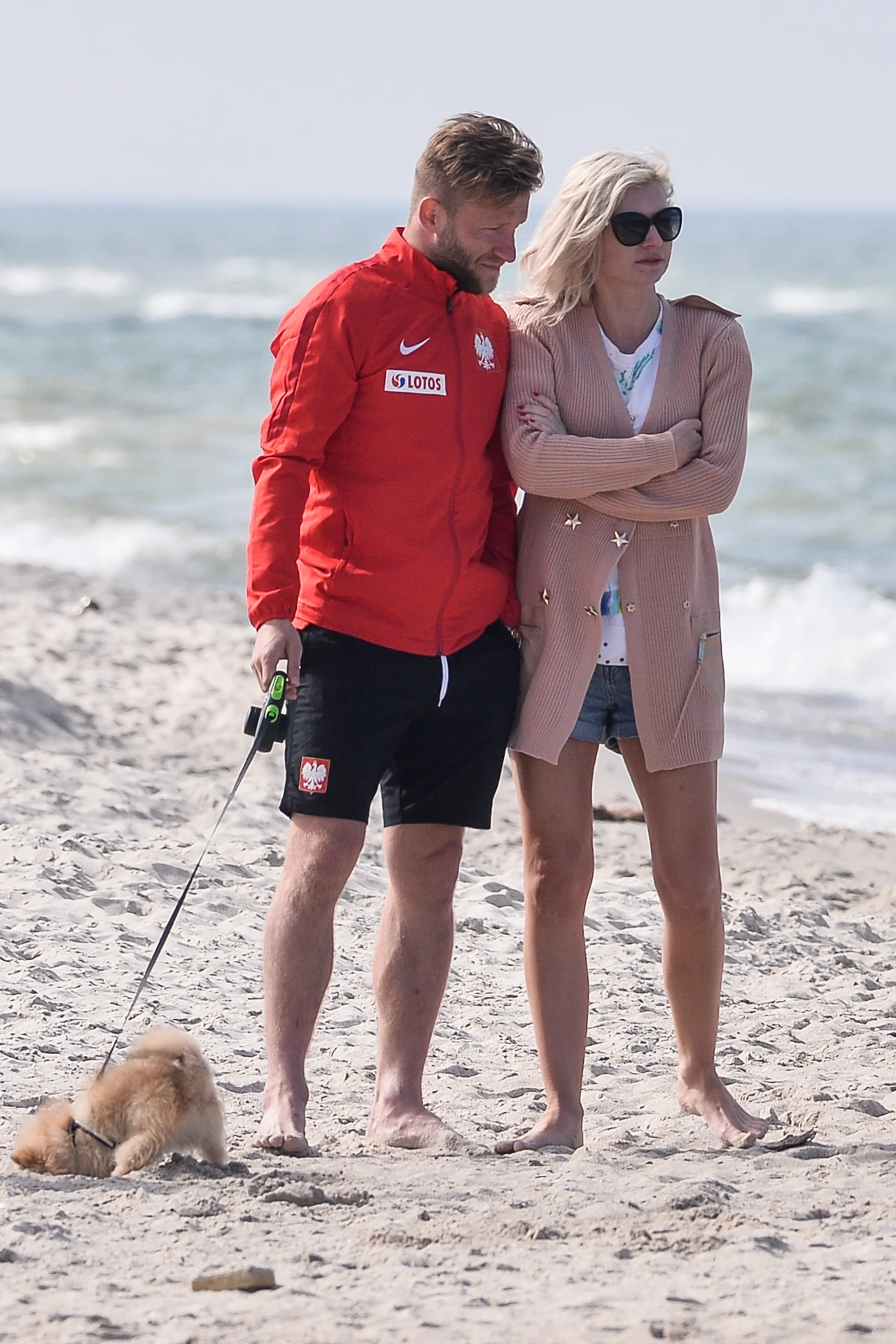 Błaszczykowski z żoną na plaży