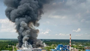 Pożar składowiska odpadów w Zgierzu