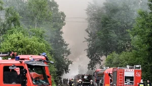 Strażacy dogaszają pożar w Trzebini