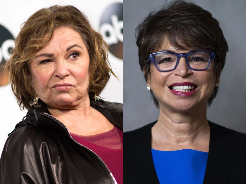 Roseanne Barr (L) nie jest zwolenniczką Valerie Jarrett (P) Roseanne Barr (L) nie jest zwolenniczką Valerie Jarrett (P)