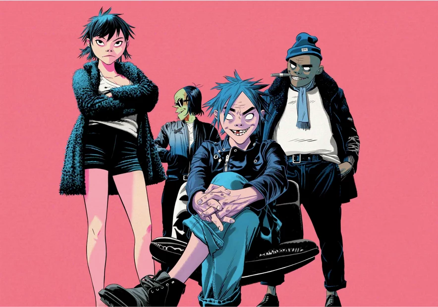 Gorillaz w nowym składzie: od lewej Noodle, Ace, 2D, Russel Hobbs