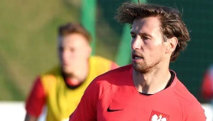 Grzegorz Krychowiak na treningu w Arłamowie