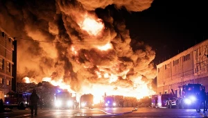 Pożar składowiska odpadów w Zgierzu pod Łodzią, zdjęcie z 26 maja