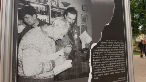 Dla opozycjonistów z Polski i krajów Związku Sowieckiego wrogiem był system komunistyczny. Na zdjęciu Kornel Morawiecki i Leonardas  Vilkas (kadr z wystawy towarzyszącej konferencji)