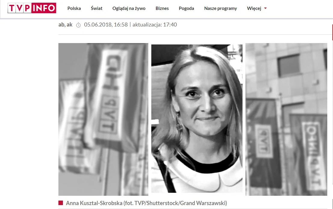 Anna Kusztel-Skrobska (Screen: tvpinfo.pl) Anna Kusztel-Skrobska (Screen: tvpinfo.pl)