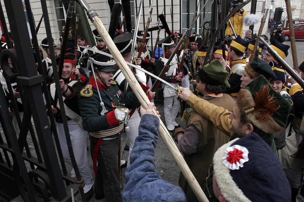 Inscenizacja historyczna z okazji obchodow wybuchu Insurekcji Kosciuszkowskiej w Warszawie 