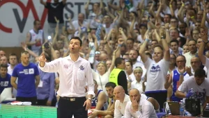 Trener Anwilu Włocławek Igor Milicić podczas szóstego finałowego meczu Ekstraklasy koszykarzy z BM Slam Stali Ostrów Wlkp.