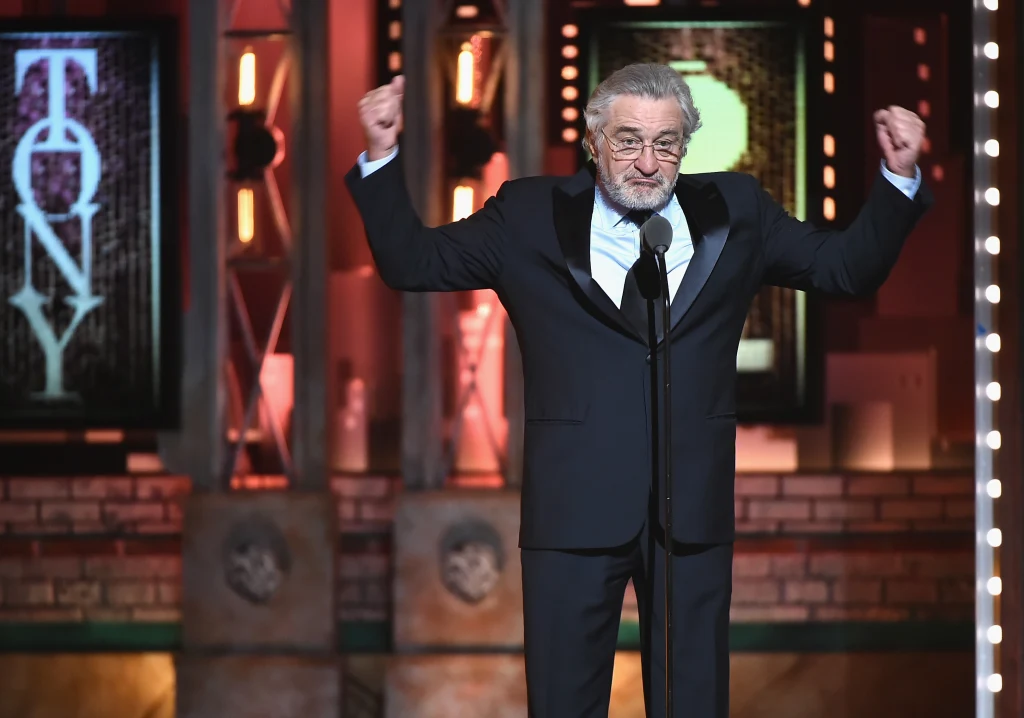 Rober De Niro podczas swojego wystąpienia na niedzielnej gali Tony Awards w Nowym Jorku Rober De Niro podczas swojego wystąpienia na niedzielnej gali Tony Awards w Nowym Jorku