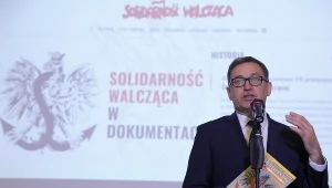 Prezes IPN Jarosław Szarek podczas konferencji nt. prezentacji nowego portalu IPN "Solidarność Walcząca w dokumentach"