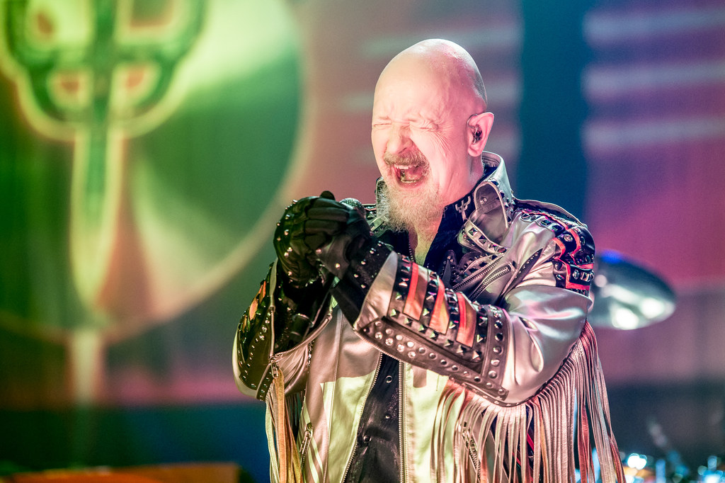 Rob Halford (Judas Priest) na scenie Spodka w Katowicach