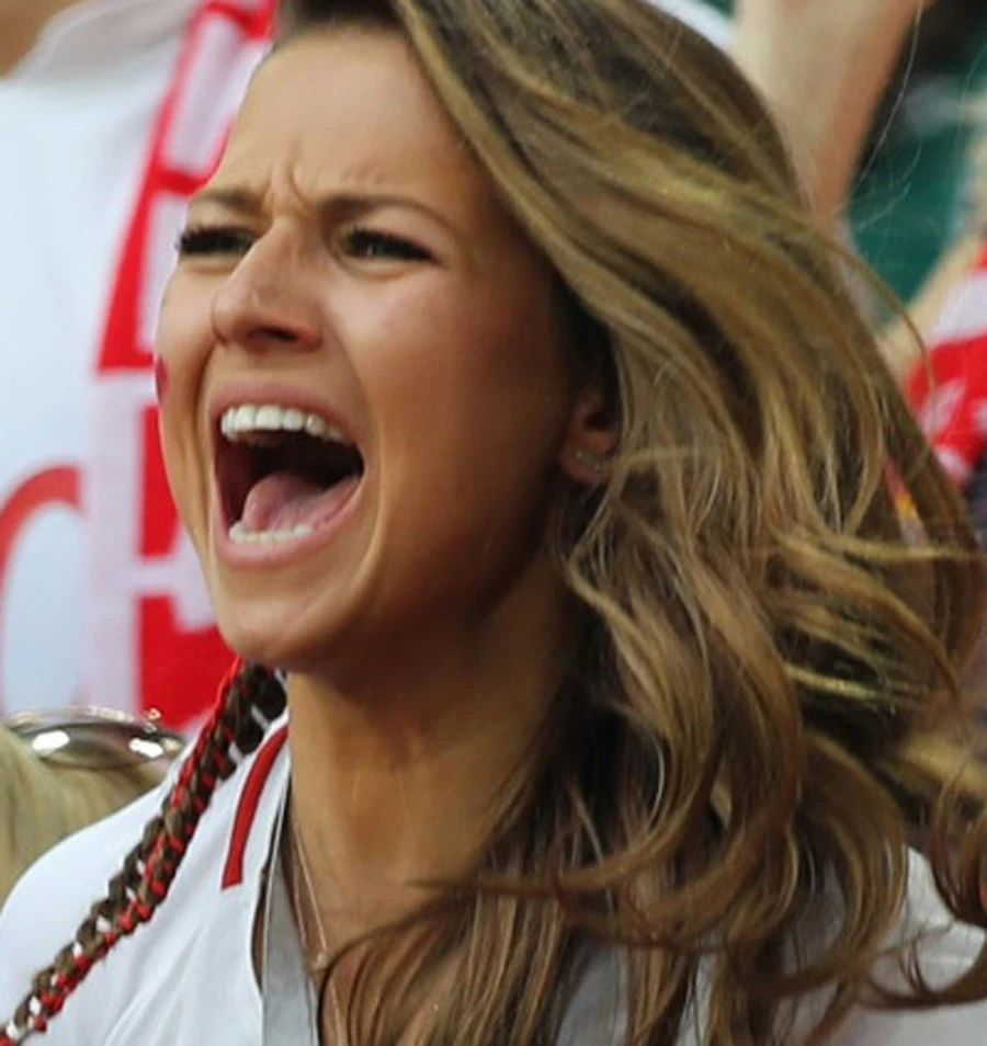 Anna Lewandowska na meczu Polska-Senegal Anna Lewandowska na meczu Polska-Senegal