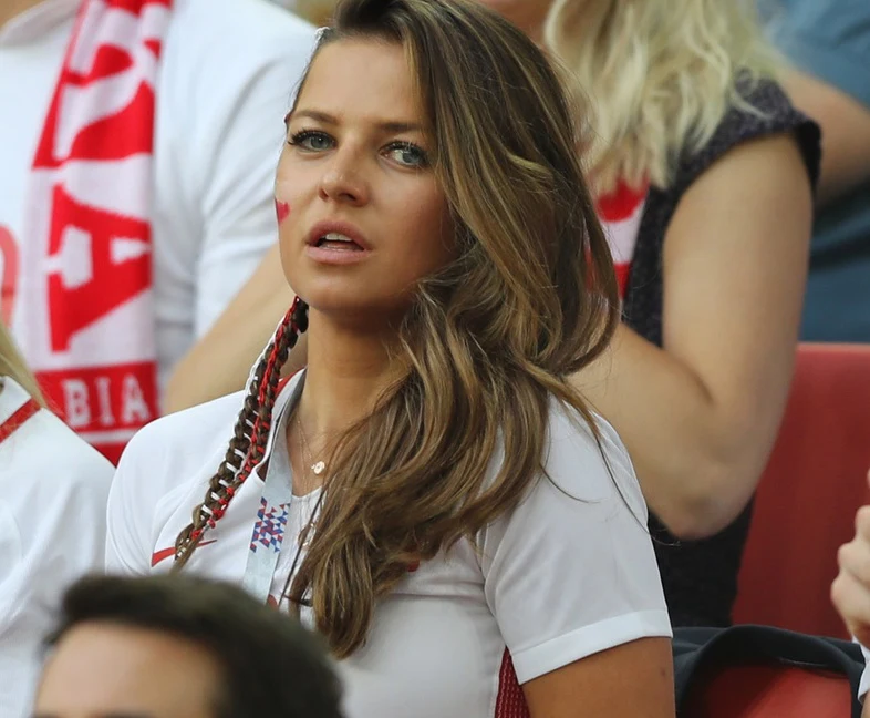 Anna Lewandowska na meczu Polska-Senegal Anna Lewandowska na meczu Polska-Senegal