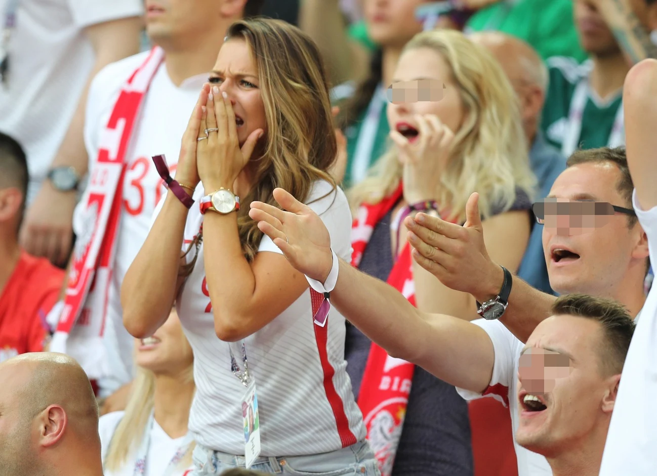 Anna Lewandowska na meczu Polska-Senegal Anna Lewandowska na meczu Polska-Senegal
