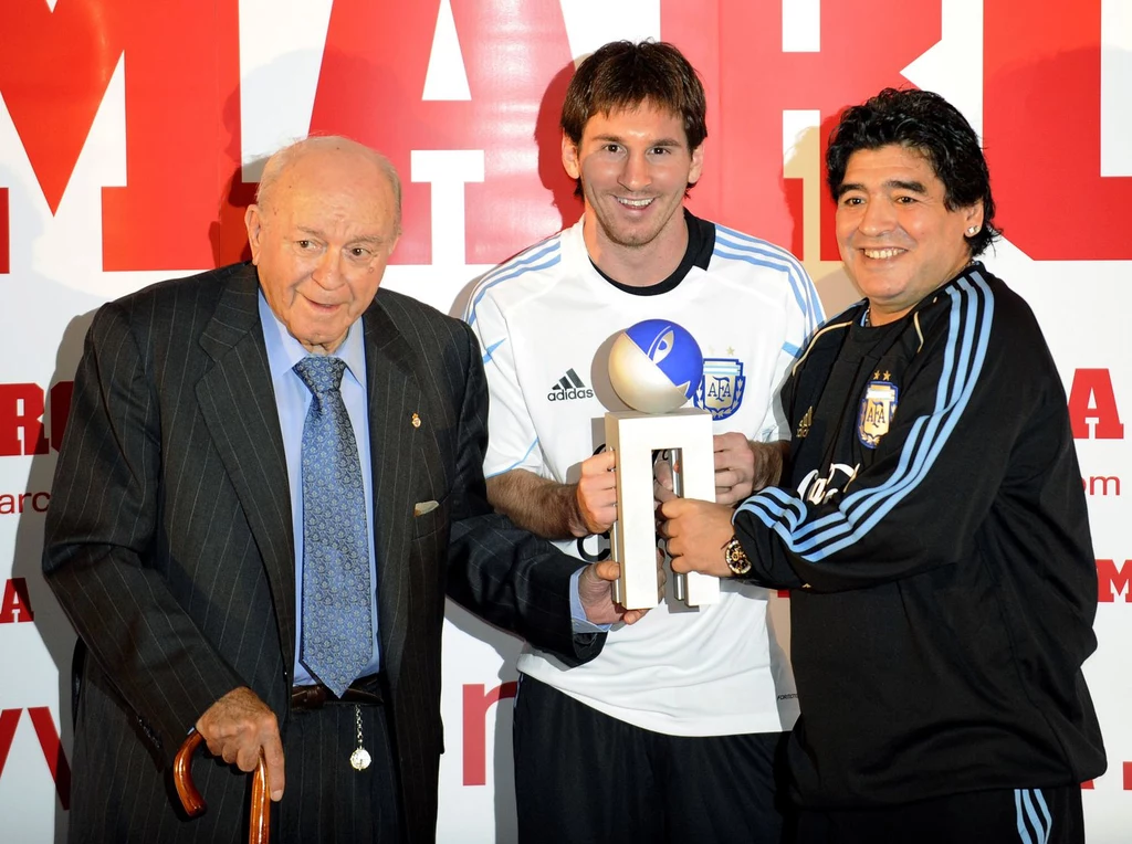 Alfredo di Stefano, Lionel Messi i Diego Maradona - legendy argentyńskiej piłki