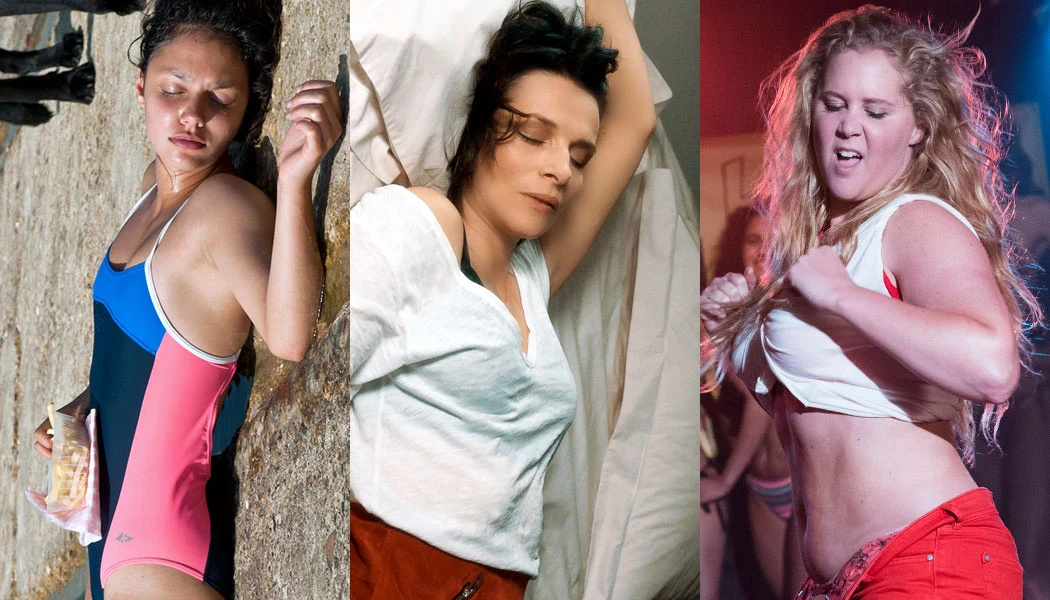 Noée Abita w filmie "Ava" (L), Juliette Binoche w "Isabelle i mężczyznach" (C) oraz Amy Schumer w filmie "Jestem taka piękna!" (P)