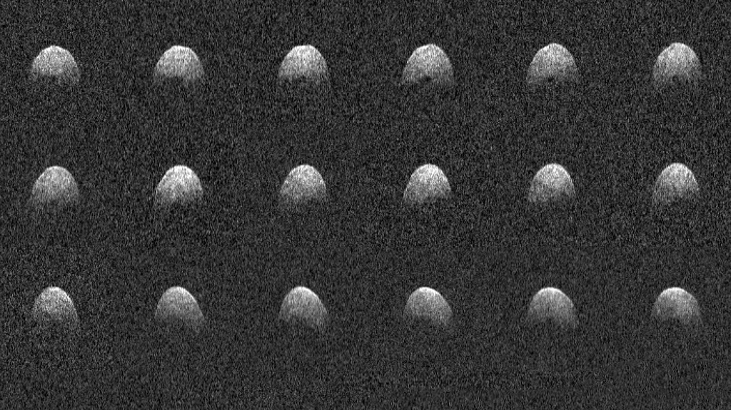 Zdjęcie przedstawiające asteroidę 3200 Phaethon wykonane przez Obserwatorium Arecibo