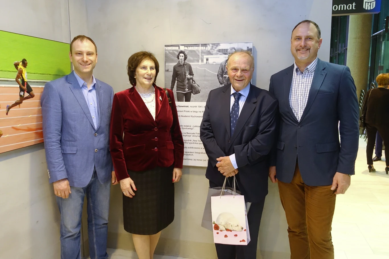 Jarosław Szewiński, Irena Sewińska, Janusz Szewiński i Andrzej Szewiński, 2018 r.