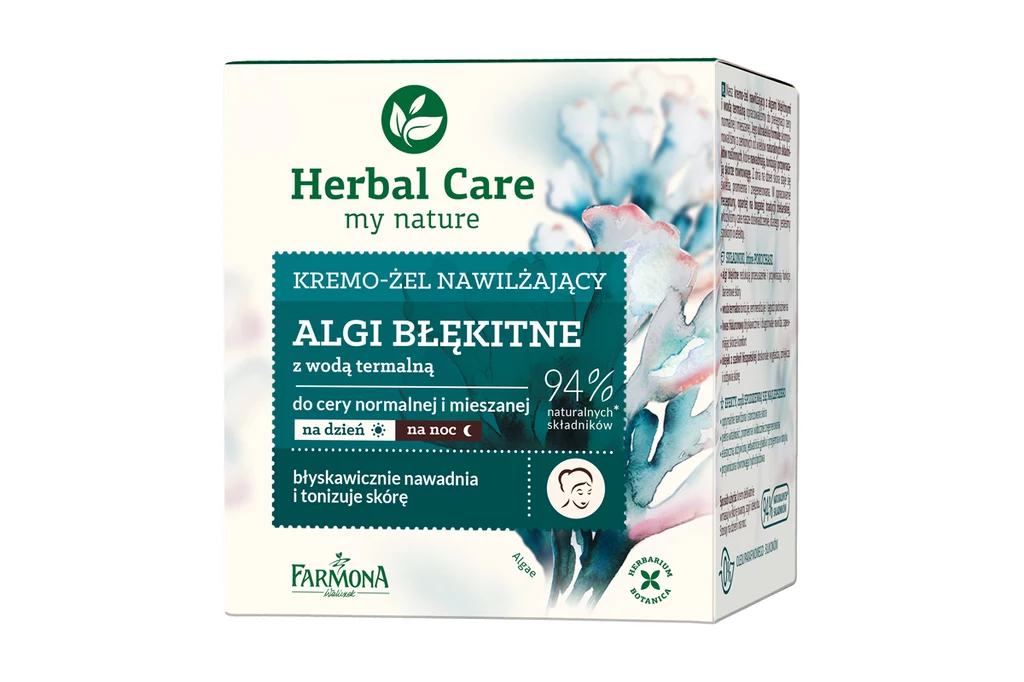 Kremo-żel Herbal Care z algami błękitnymi i wodą termalną