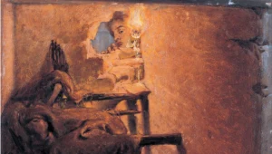 Jan Matejko "Wnętrze grobu Kazimierza Wielkiego"