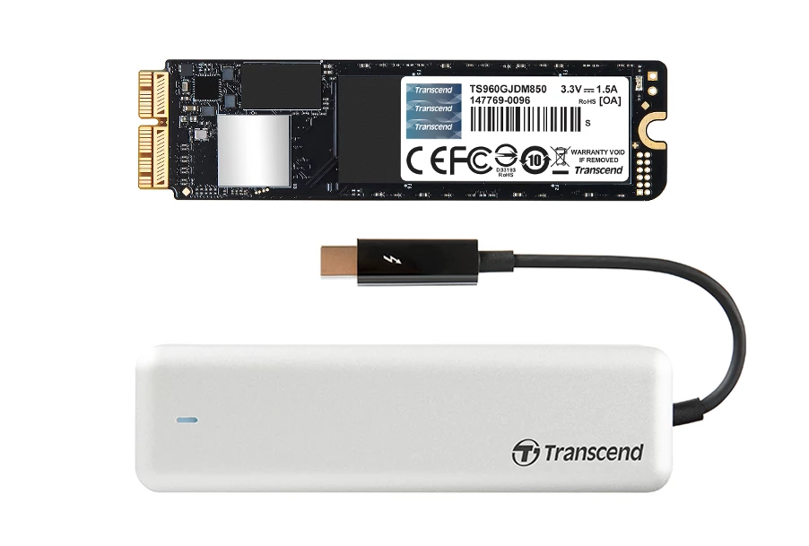 Transcend JetDrive 855 (dół) i 850 (góra)