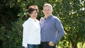 Robert Moskwa i Małgorzata Pieńkowska na planie "M jak miłość"