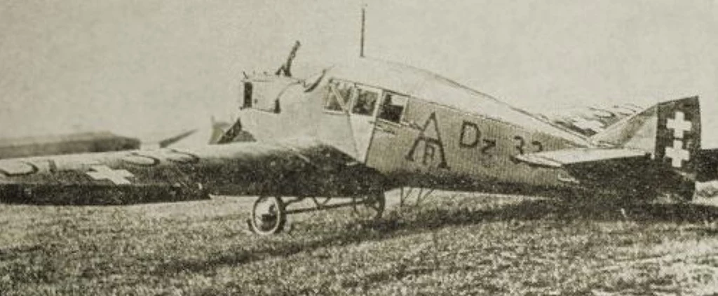 Junkers F 13 ze znakami Aero-Targ wypożyczony od Danziger Luftpost