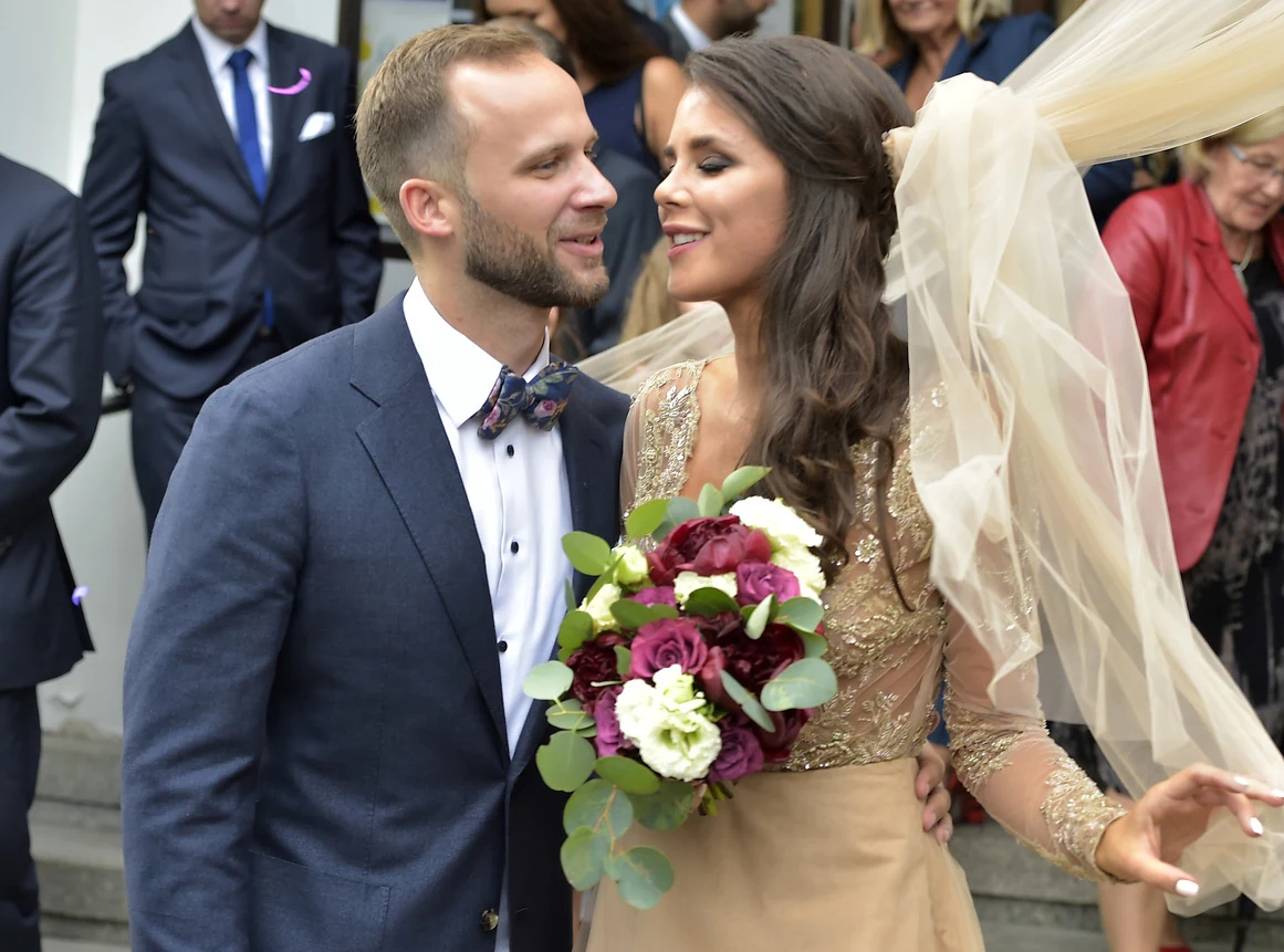 Ania Korcz i Piotr w dniu ślubu 