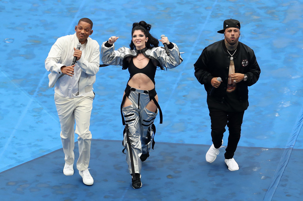 Will Smith, Era Istrefi i Nicky Jam podczas ceremonii zamknięcia mundialu