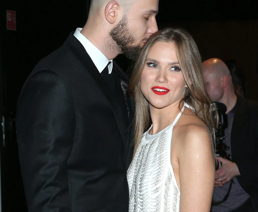 Agnieszka Kaczorowska z mężem