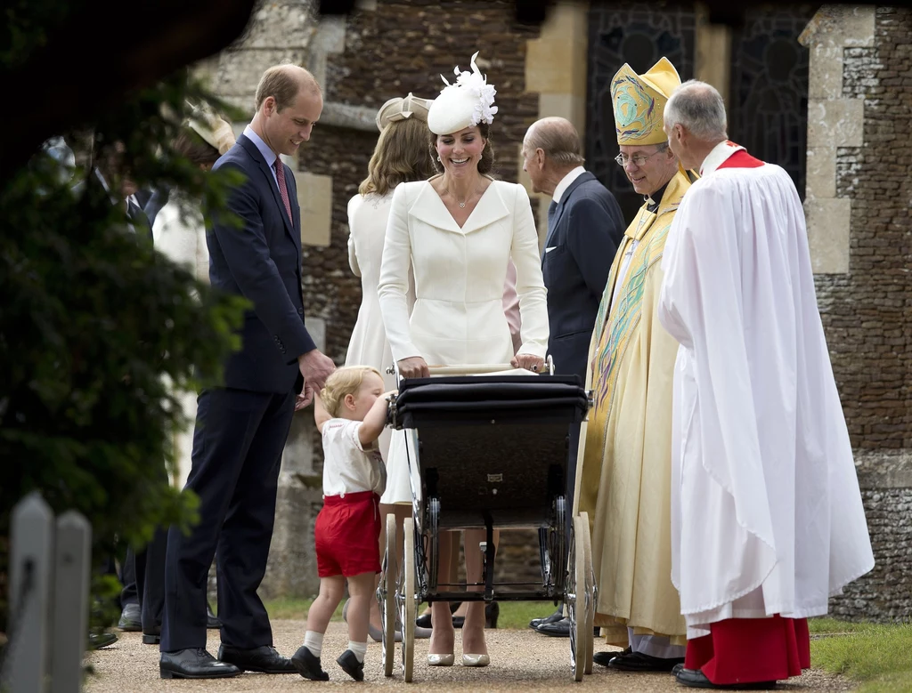 Księżna podczas chrztu księżniczki Charlotte 