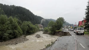 Szkody po ulewnych deszczach w miejscowości Ochotnica Górna
