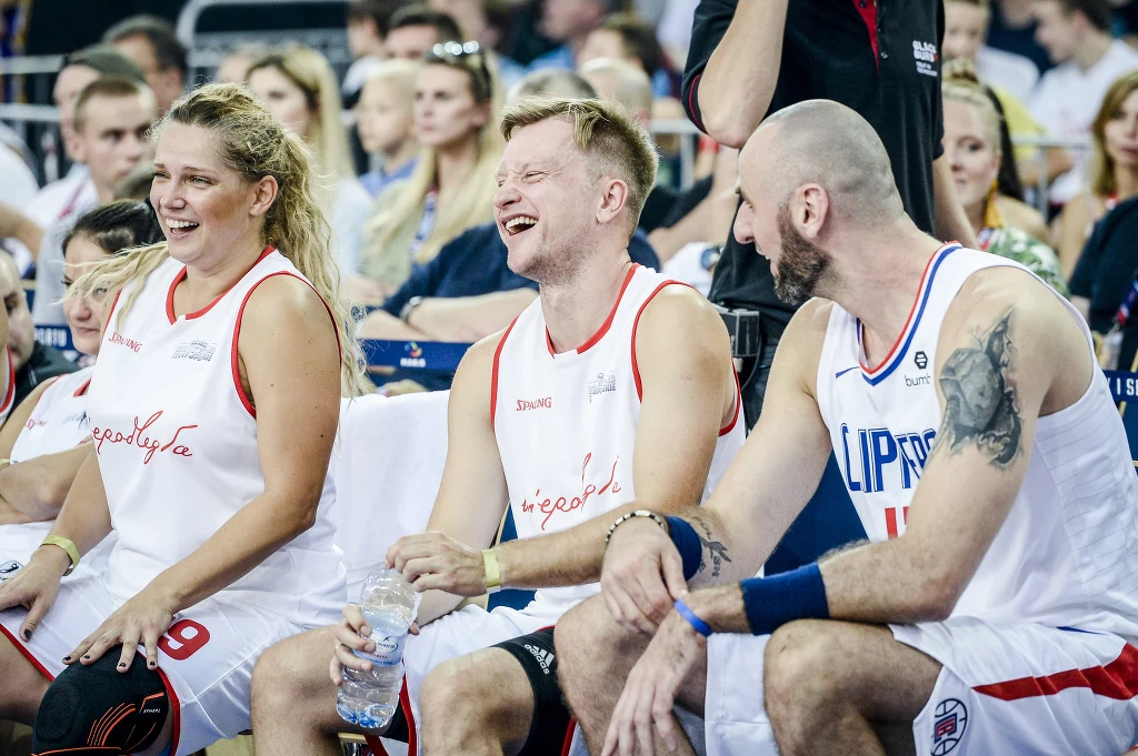 Joanna Liszowska, Jakub Wesołowski i Marcin Gortat Joanna Liszowska, Jakub Wesołowski i Marcin Gortat