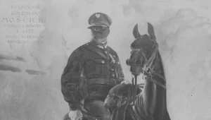 Obraz olejny artysty malarza Wienieckiego "Pułkownik Bolesław Mościcki" zaprezentowany na wystawie w warszawskiej Zachęcie w 1929 roku.