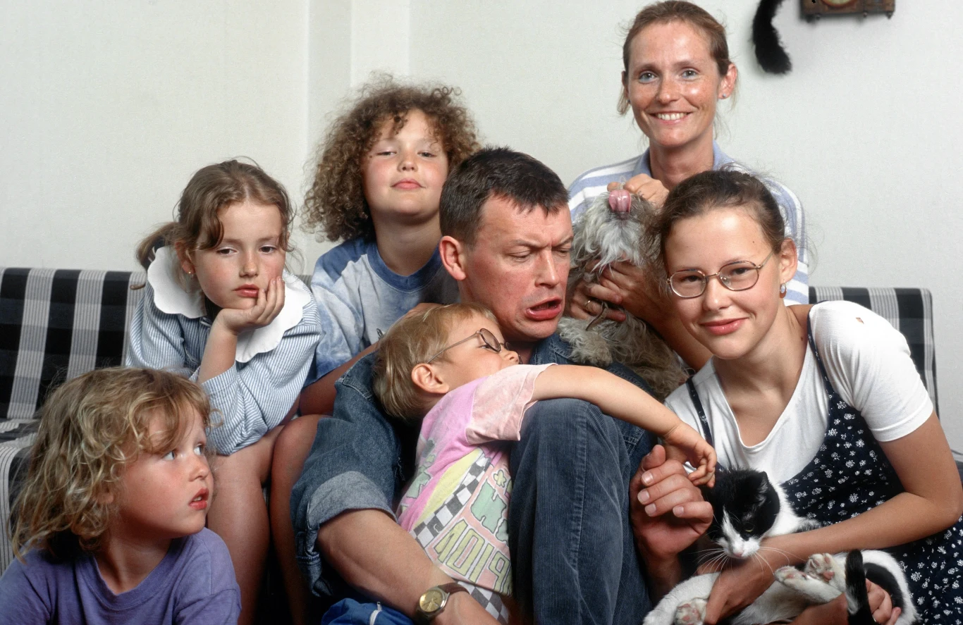 Jan Frycz z rodziną Jan Frycz z rodziną