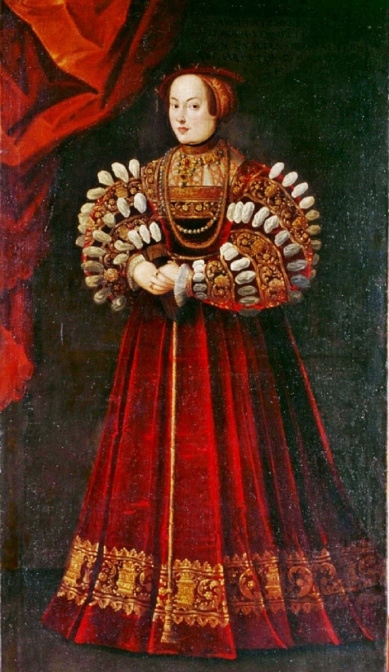 Elżbieta Habsburżanka na portrecie wykonanym po roku 1542 Elżbieta Habsburżanka na portrecie wykonanym po roku 1542