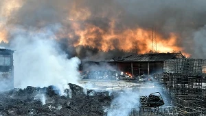 Pożar na składowisku odpadów w okolicach Polkowic