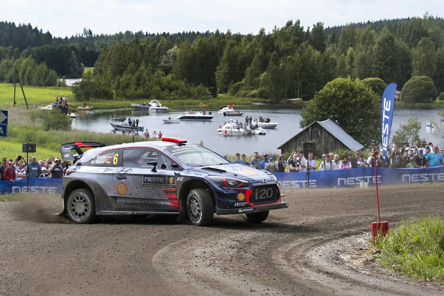 Hyundai i20 WRC na zeszłorocznym Rajdzie Finlandii