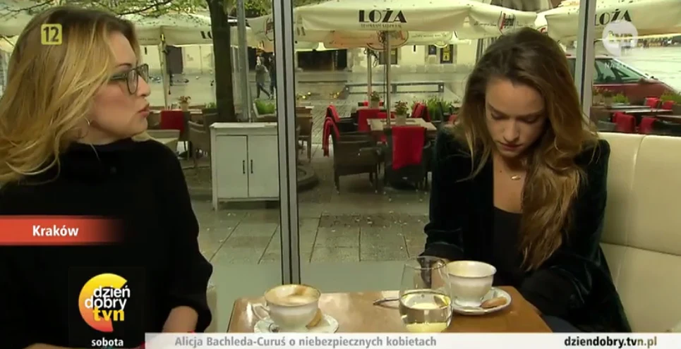 Alicja podczas wywiadu w swoim ukochanym mieście, Krakowie Alicja podczas wywiadu w swoim ukochanym mieście, Krakowie