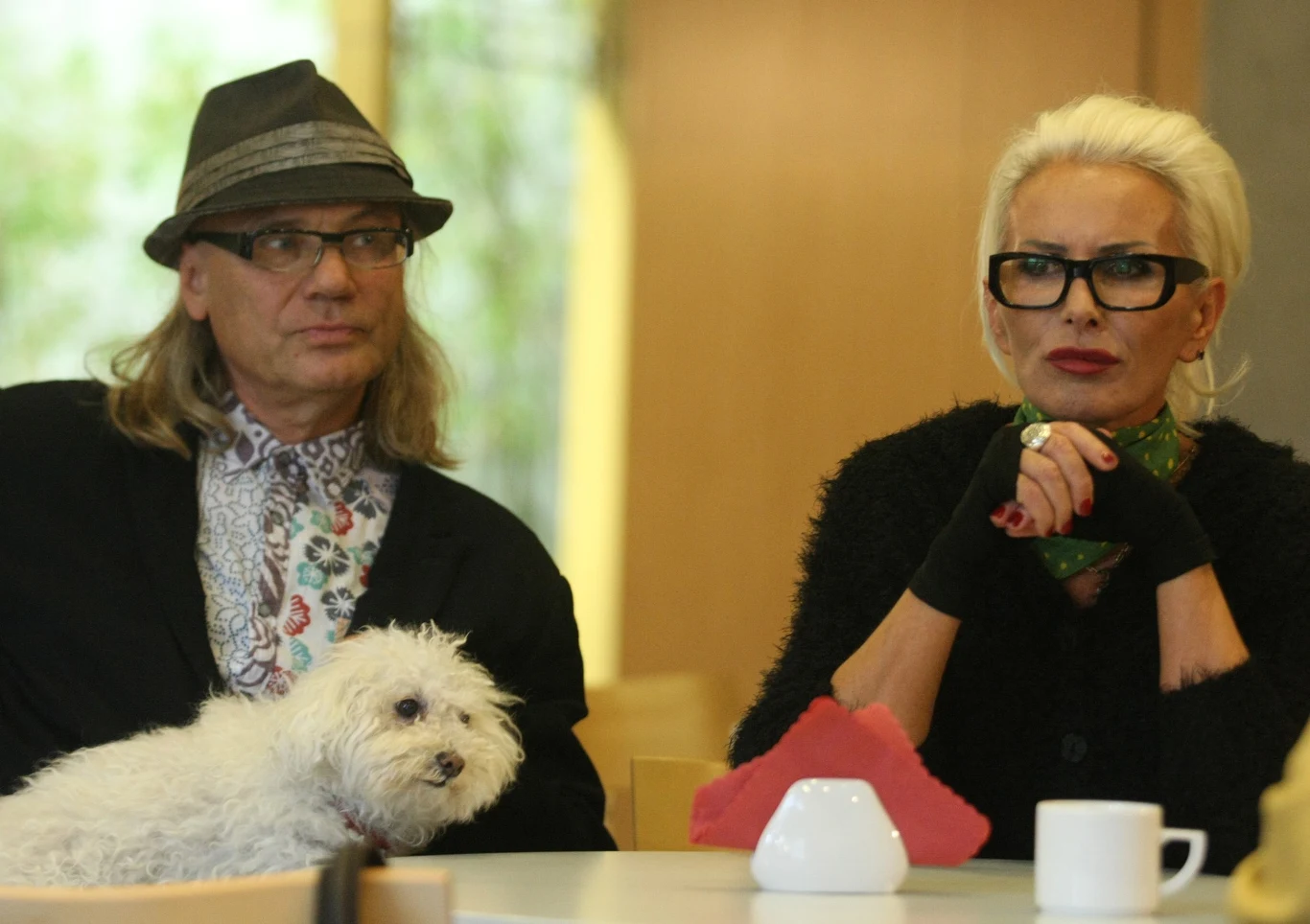 Kora i Marek Sipowicz z psem z psem Ramoną Kora i Marek Sipowicz z psem z psem Ramoną