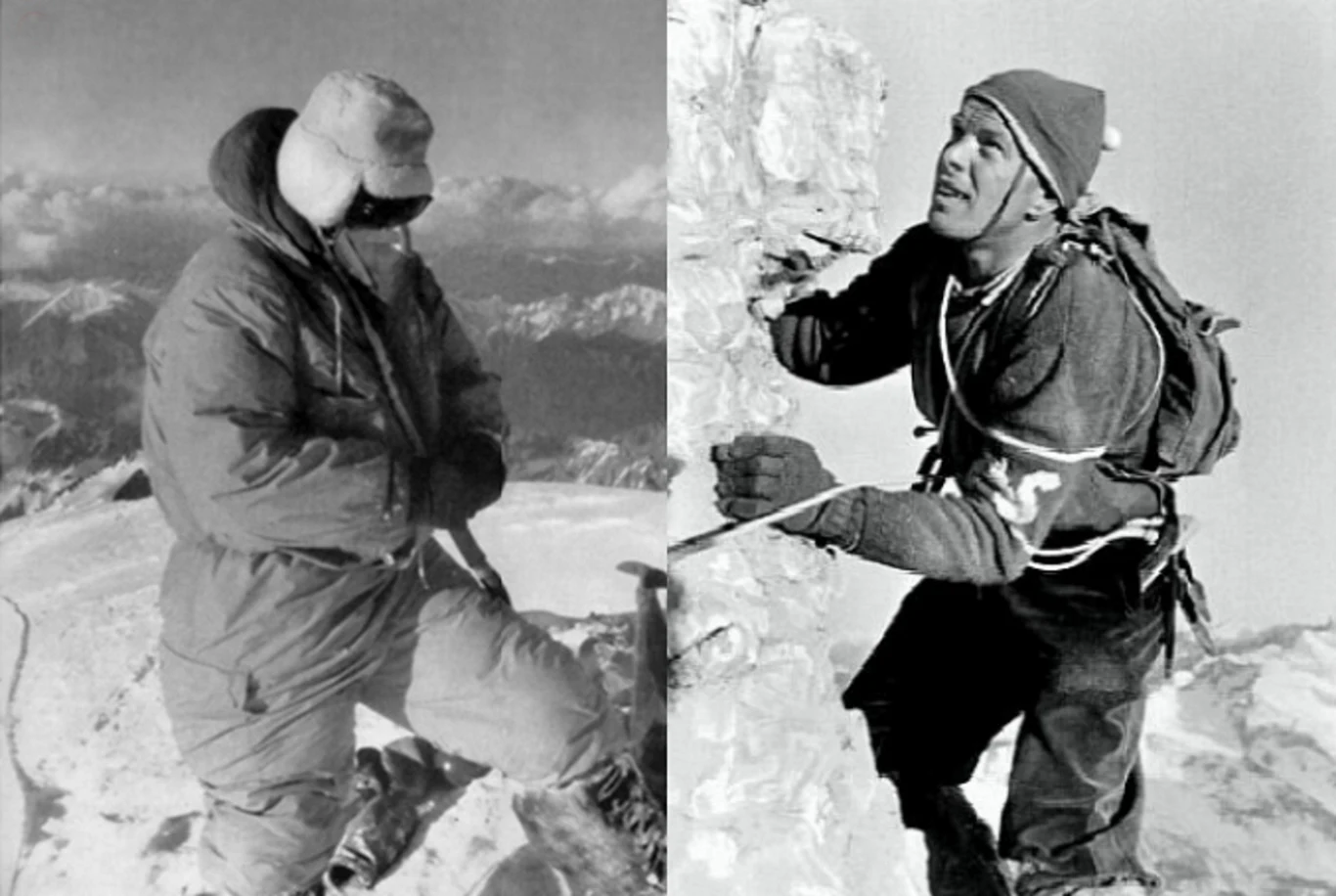 Achille Compagnoni (z lewej) i Lino Lacadelli Achille Compagnoni (z lewej) i Lino Lacadelli