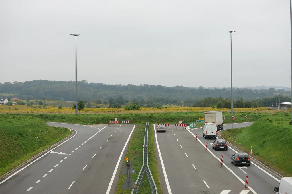 Węzeł na drodze 94 koło Krakowa