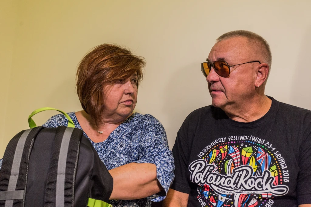 Jerzy Owsiak z żoną we wrocławskim sądzie Jerzy Owsiak z żoną we wrocławskim sądzie