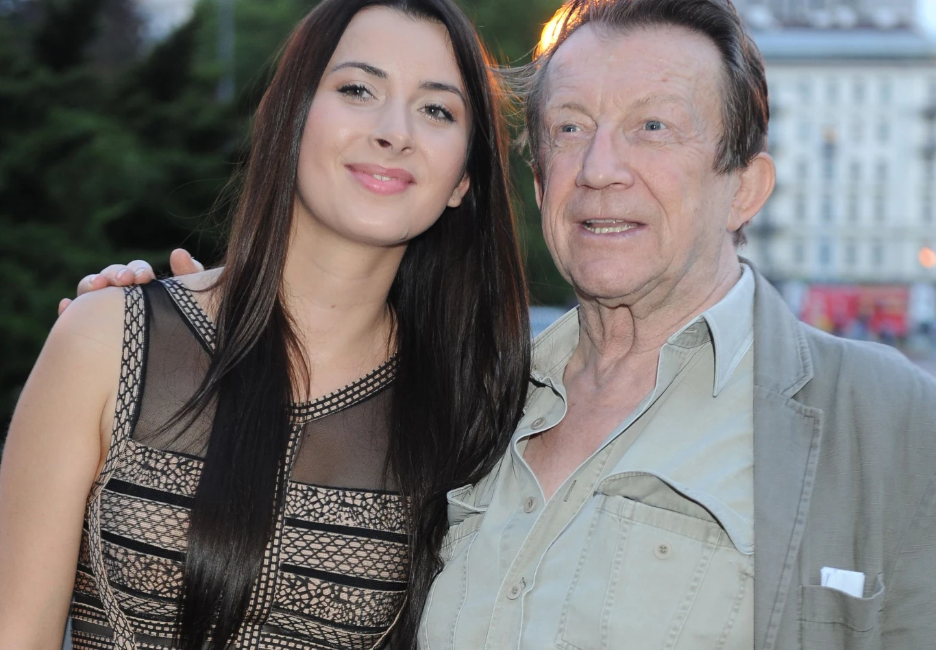 Edward Linde-Lubaszenko z córką Edward Linde-Lubaszenko z córką