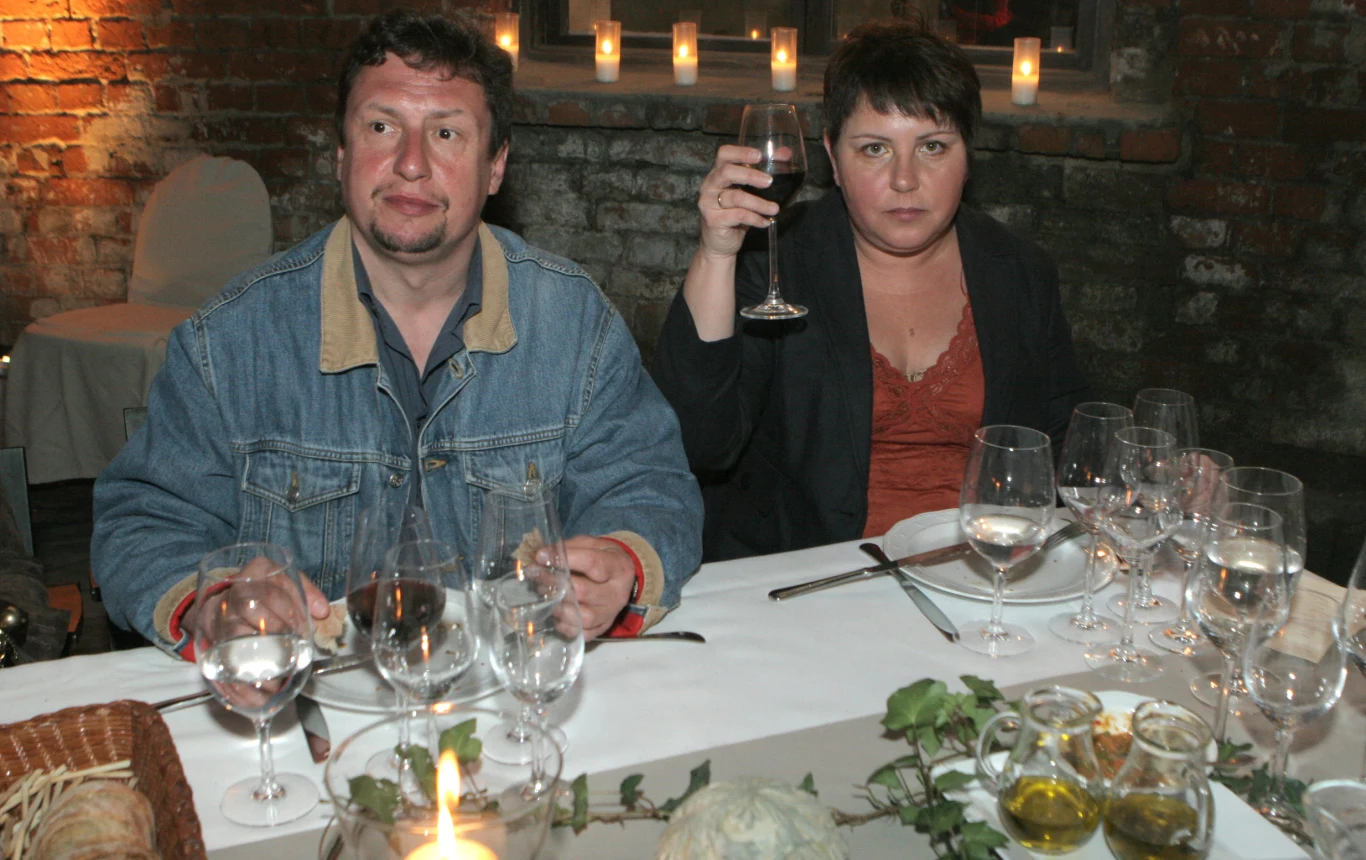 Dorota Wellman z mężem, 2006 rok Dorota Wellman z mężem, 2006 rok