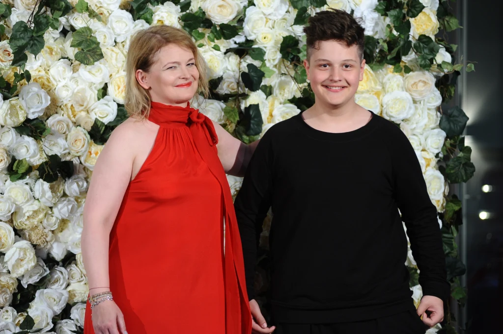 Dominika Ostałowska z synem Hubertem Dominika Ostałowska z synem Hubertem