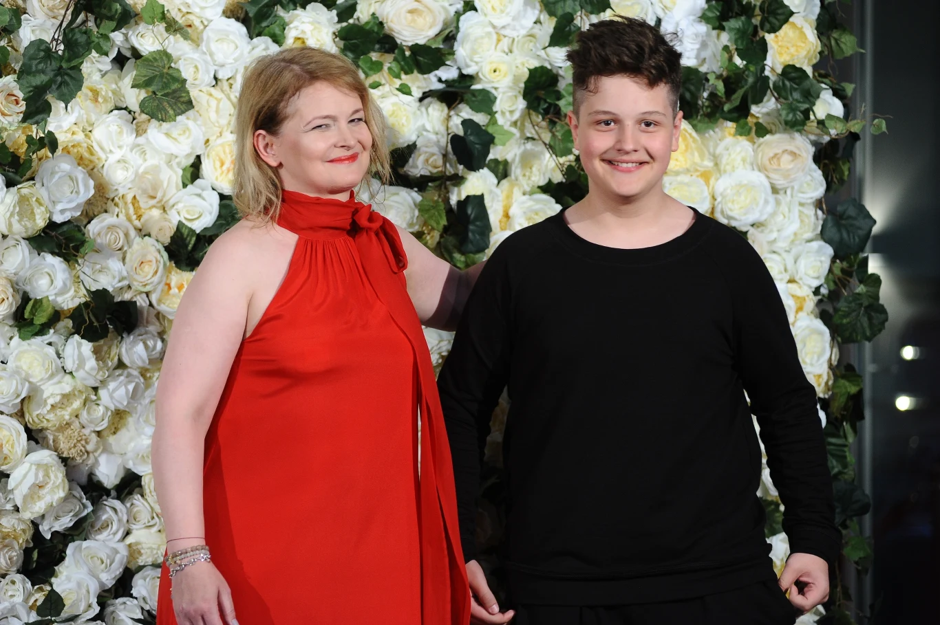 Dominika Ostałowska z synem Hubertem