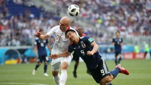 Rafał Kurzawa (z lewej) w meczu z Japonią