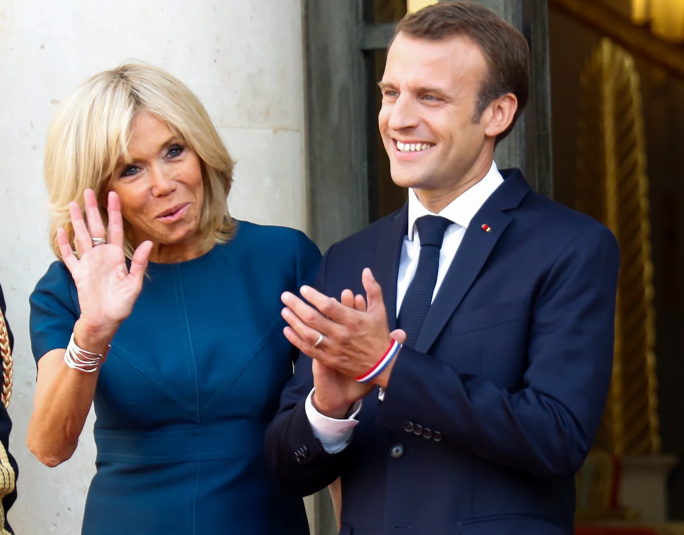 Emmanuel Macron i Brigitte Macron Emmanuel Macron i Brigitte Macron