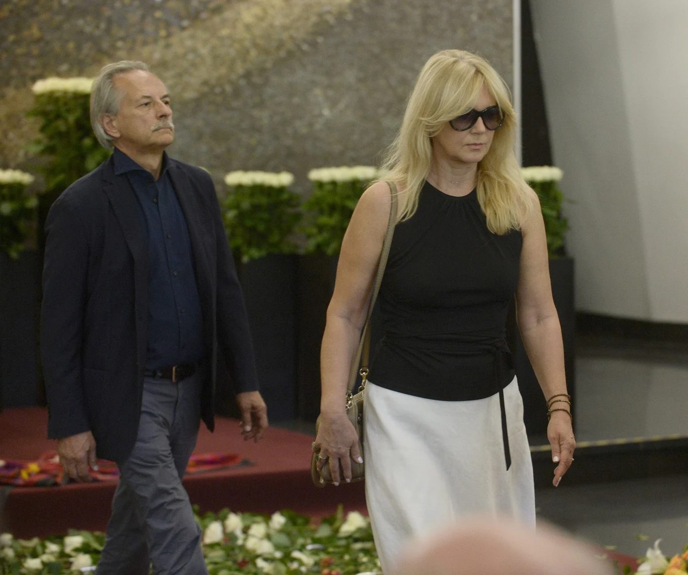 Grażyna i Adam Torbiccy na pogrzebie Kory