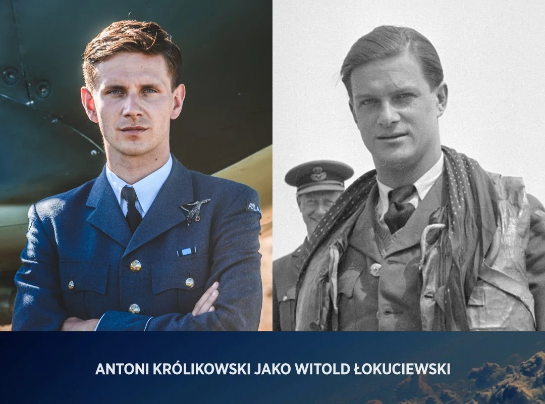 Asa przestworzy Witolda "Tola" Łokuciewskiego, ostatniego dowódcę formacji, która wsławiła się w bitwie o Anglię, zagrał Antoni Królikowski.

"Witold Łokuciewski to facet, który zasługuje na swój własny film. To, co on robił, było nieprawdopodobne. Był ostatnim dowódcą Dywizjonu 303. Jego samolot został uszkodzony nad okupowaną Francją, przez co trafił do niewoli niemieckiej. Wraz z grupą innych więźniów uciekł z obozu Stalag Luft III w Żaganiu. Na podstawie tej historii powstał film 'Wielka ucieczka'. Tutaj skupiamy się na innych wątkach. Nie jest to film koncentrujący się na Łokuciewskim. 'Tolo' jest przyjacielem, kompanem innych bohaterów" - mówi Królikowski.